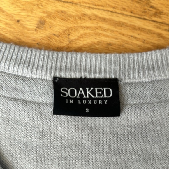 Black and Grey Soaked in Luxury Sweater - Picture 5 of 6